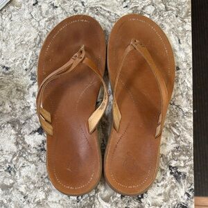 Very good condition Olukai Leather Flip Flops
